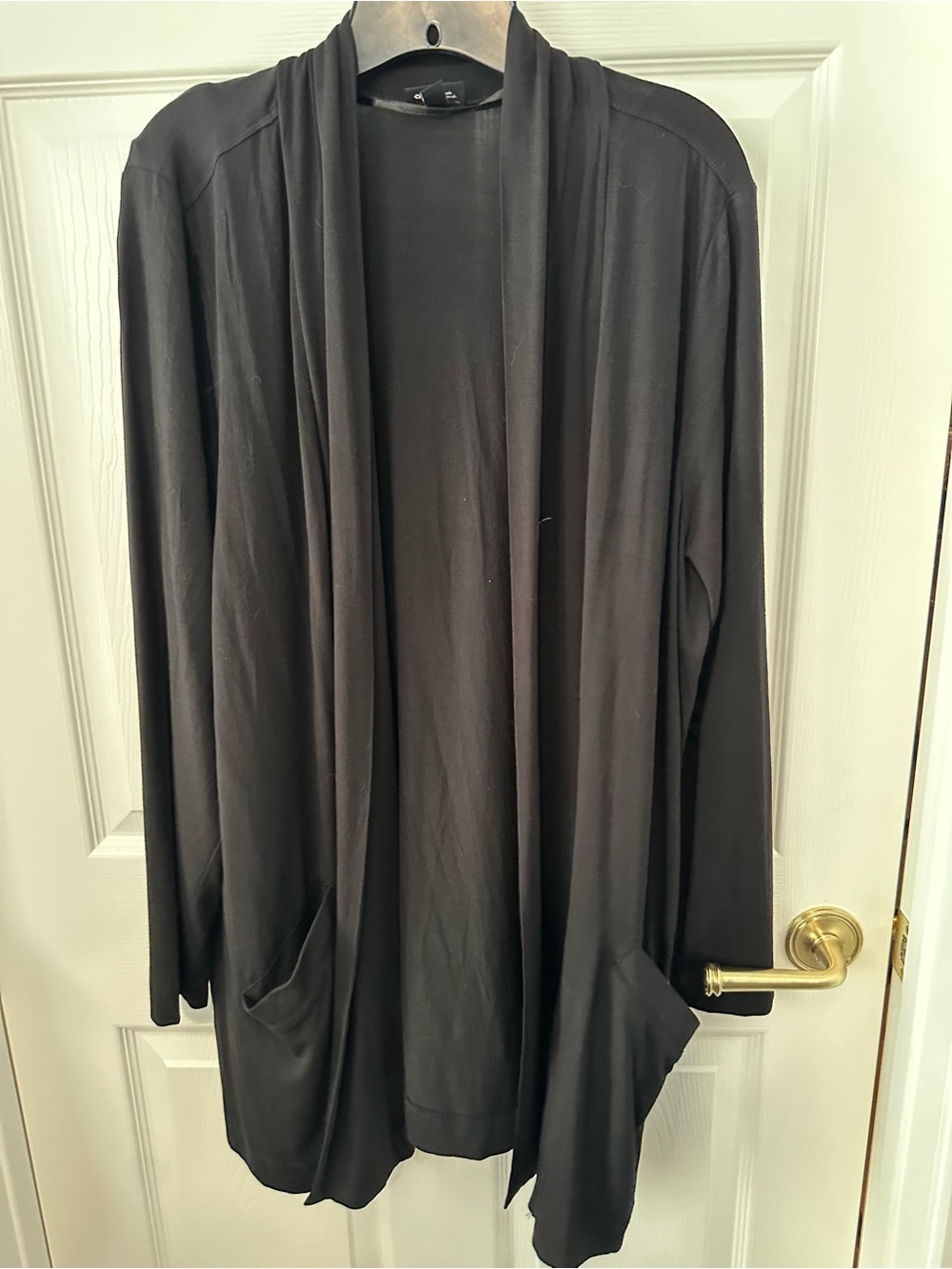 torrid Black Open Front Draped Cardigan with Pockets